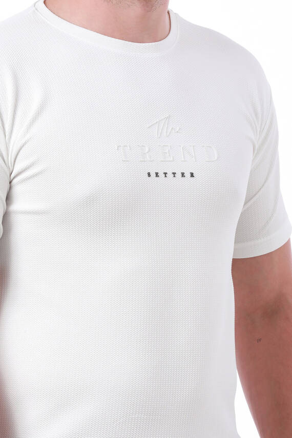 Erkek Slim Fit Trend Setter Baskılı Mavi Renk T-shirt - 13