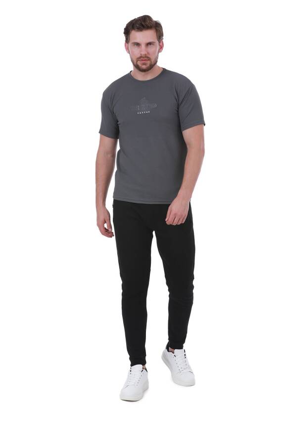 Erkek Slim Fit Trend Setter Baskılı Mavi Renk T-shirt - 10