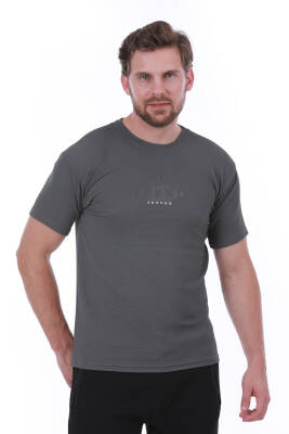 Erkek Slim Fit Trend Setter Baskılı Mavi Renk T-shirt - 7