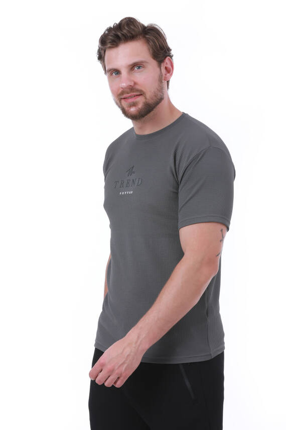 Erkek Slim Fit Trend Setter Baskılı Mavi Renk T-shirt - 6