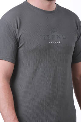 Erkek Slim Fit Trend Setter Baskılı Mavi Renk T-shirt - 8