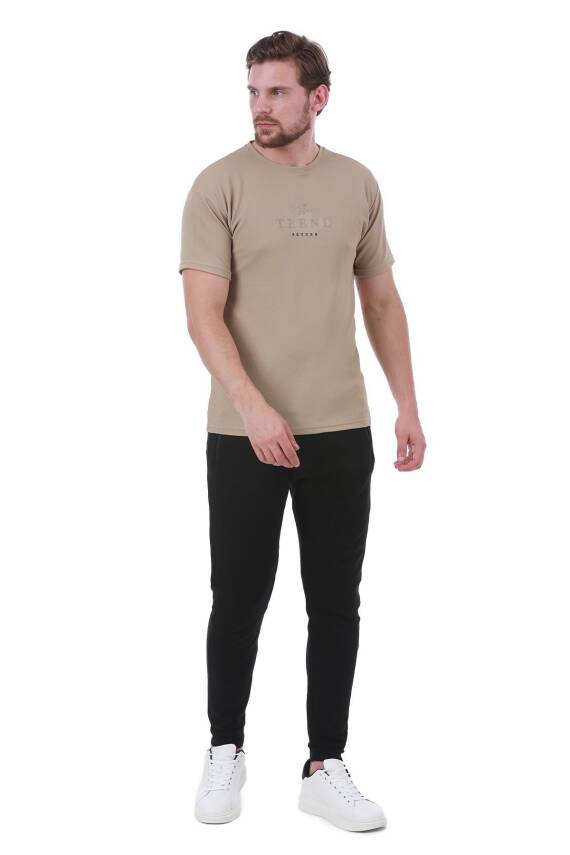 Erkek Slim Fit Trend Setter Baskılı Mavi Renk T-shirt - 5