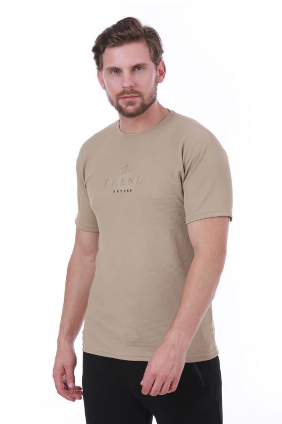 Erkek Slim Fit Trend Setter Baskılı Mavi Renk T-shirt - 2