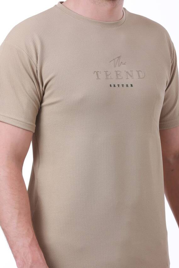 Erkek Slim Fit Trend Setter Baskılı Mavi Renk T-shirt - 3