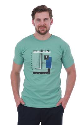 Erkek Slim Fit Wrn Baskılı Siyah Renk T-shirt - 26