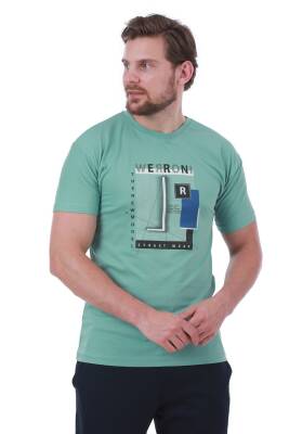 Erkek Slim Fit Wrn Baskılı Siyah Renk T-shirt - 27