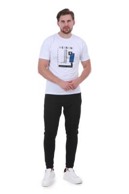Erkek Slim Fit Wrn Baskılı Siyah Renk T-shirt - 25