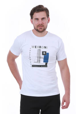 Erkek Slim Fit Wrn Baskılı Siyah Renk T-shirt - 21