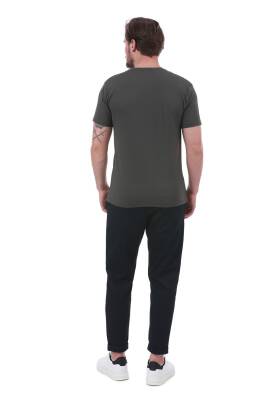 Erkek Slim Fit Wrn Baskılı Siyah Renk T-shirt - 10