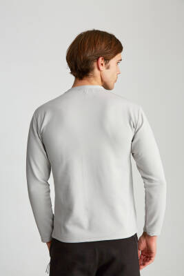 Erkek Slim Jakarlı Minimalizm Petrol - 14