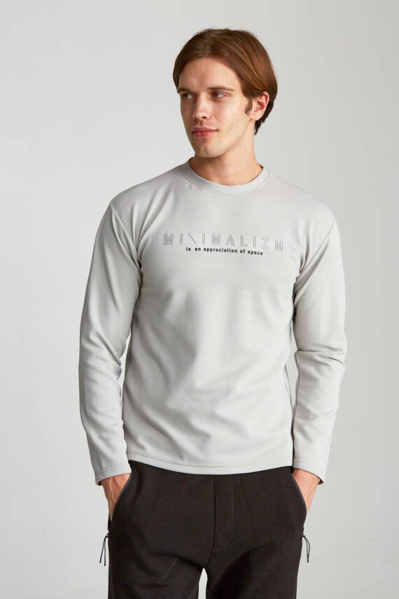 Erkek Slim Jakarlı Minimalizm Petrol - 13