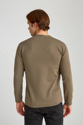 Erkek Slim Jakarlı Minimalizm Petrol - 8