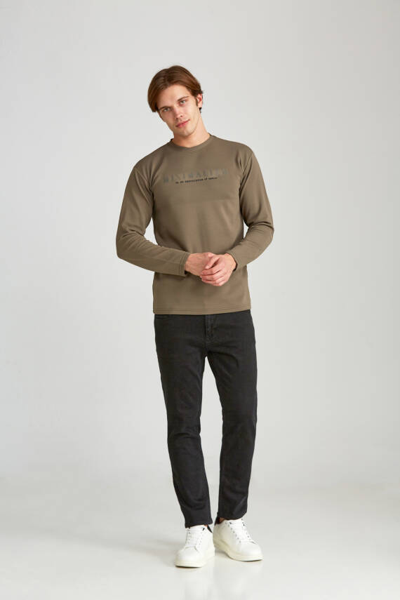 Erkek Slim Jakarlı Minimalizm Petrol - 9