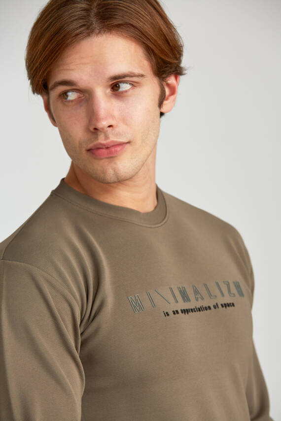 Erkek Slim Jakarlı Minimalizm Petrol - 7