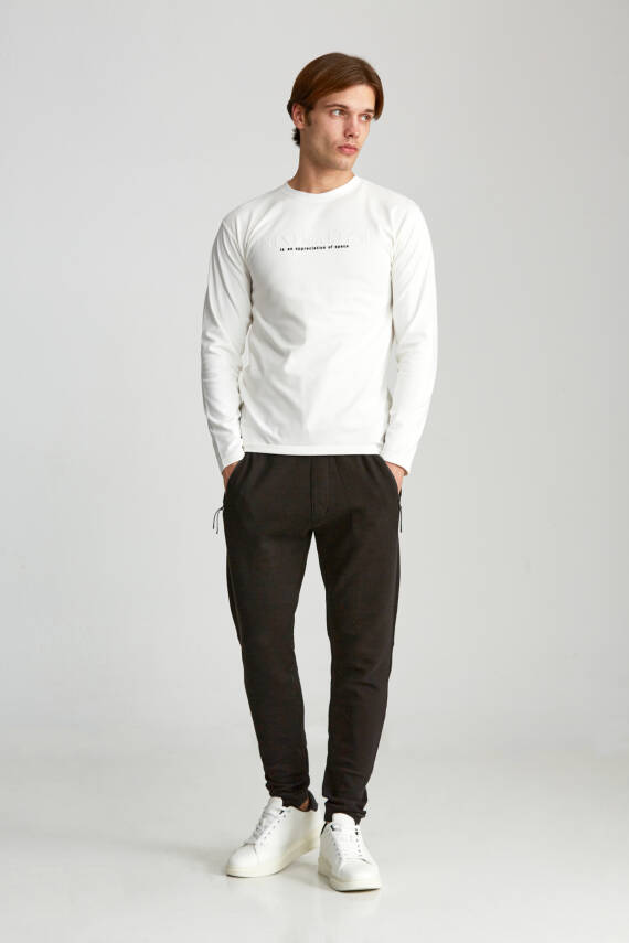 Erkek Slim Jakarlı Minimalizm Petrol - 6