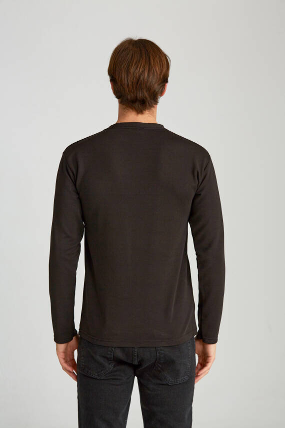 Erkek Slim Jakarlı Minimalizm Petrol - 2