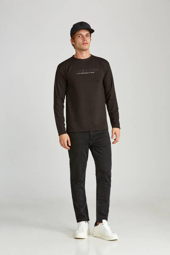 Erkek Slim Jakarlı Minimalizm Petrol - 3