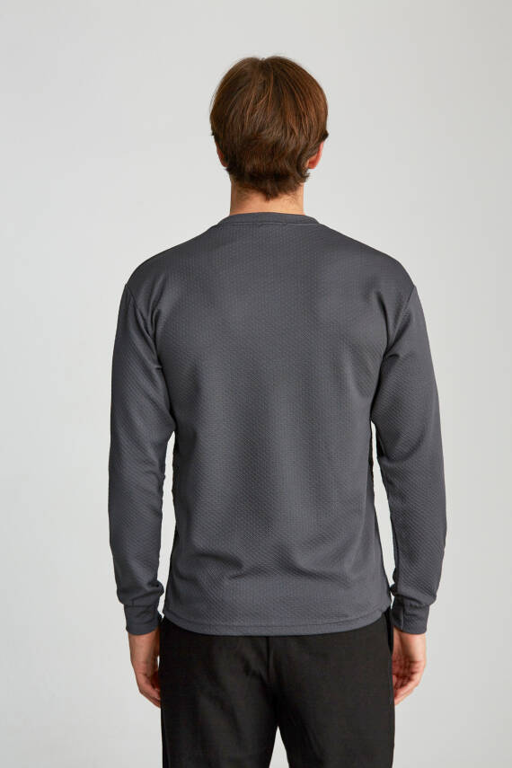 Erkek Slim Jakarlı Quick Life Füme - 18