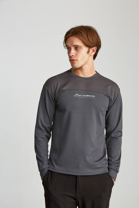 Erkek Slim Jakarlı Quick Life Füme - 16