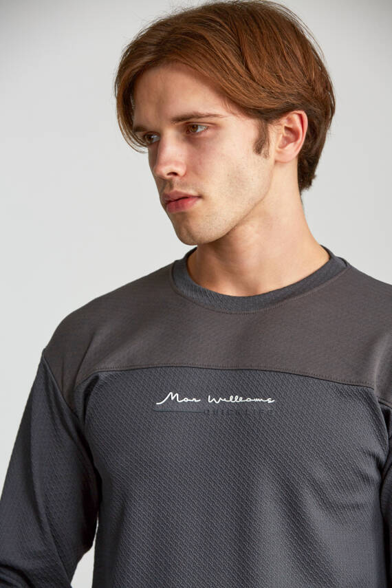 Erkek Slim Jakarlı Quick Life Füme - 17