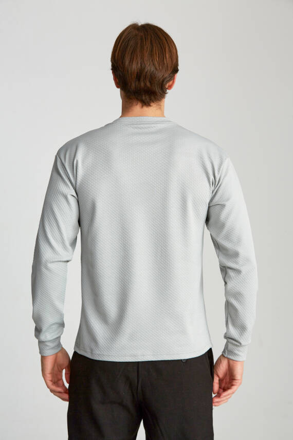 Erkek Slim Jakarlı Quick Life Füme - 12